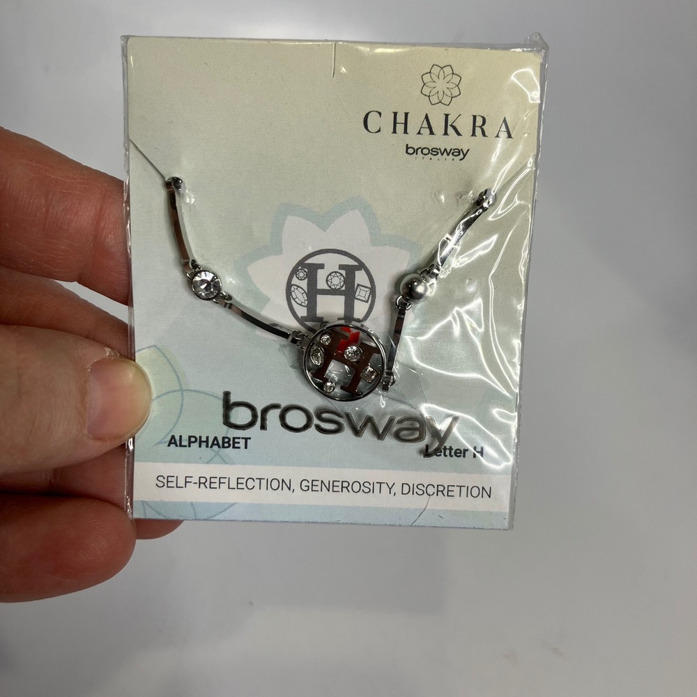 Brosway alphabet H stainless‎ steel and crystal bracelet silver women's one size